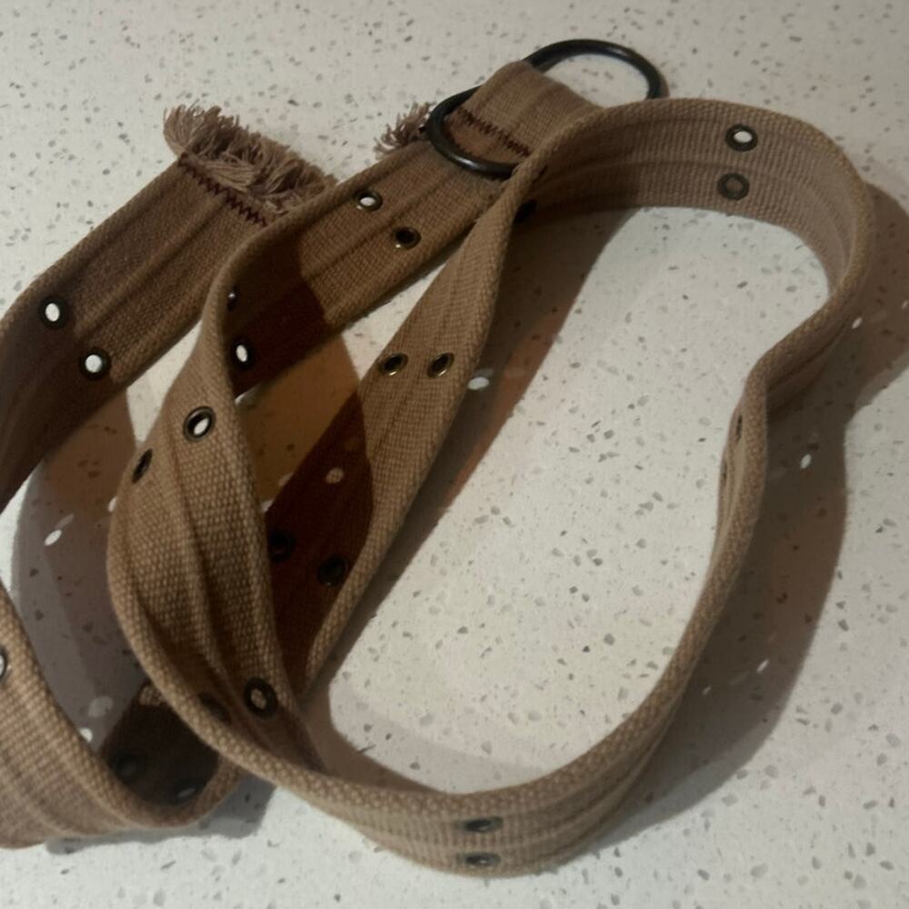 Belt Canvas Rivet Tan - Picture 8 of 8